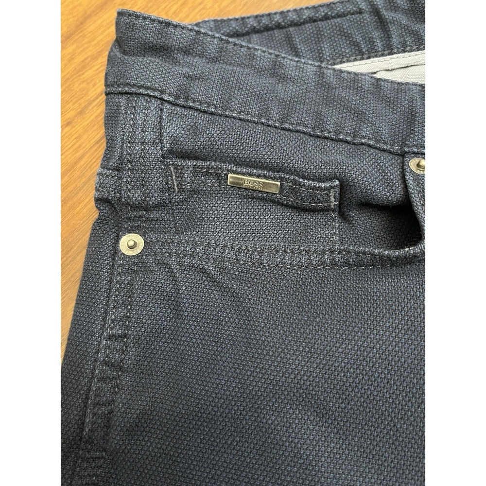 Boss Hugo Boss Men's 34 Navy Blue Stretch Italian Fabric Casual Pants - Picture 3 of 15
